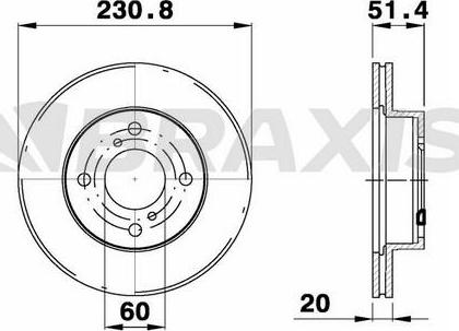 Braxis AE0185 - Спирачен диск vvparts.bg