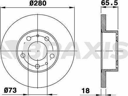 Braxis AE0134 - Спирачен диск vvparts.bg