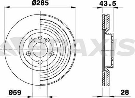 Braxis AE0132 - Спирачен диск vvparts.bg