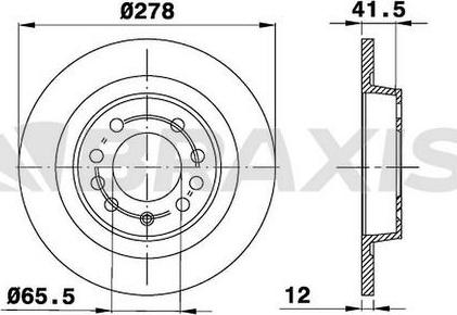 Braxis AE0123 - Спирачен диск vvparts.bg