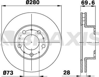 Braxis AE0176 - Спирачен диск vvparts.bg