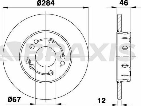 Braxis AE0394 - Спирачен диск vvparts.bg