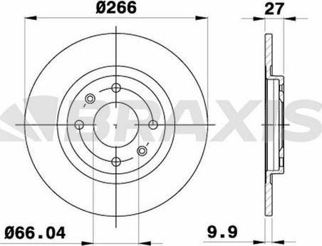 Braxis AE0390 - Спирачен диск vvparts.bg