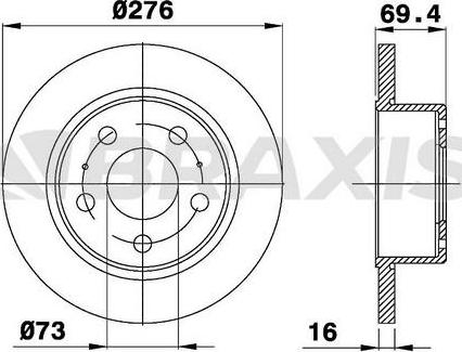 Braxis AE0392 - Спирачен диск vvparts.bg