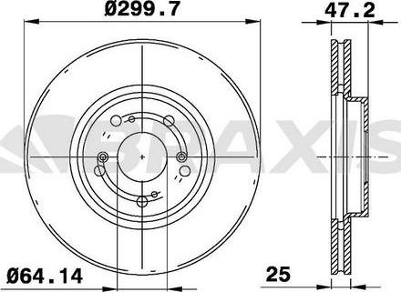 Braxis AE0344 - Спирачен диск vvparts.bg