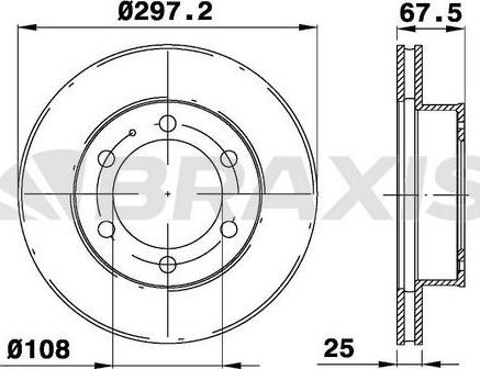 Braxis AE0342 - Спирачен диск vvparts.bg