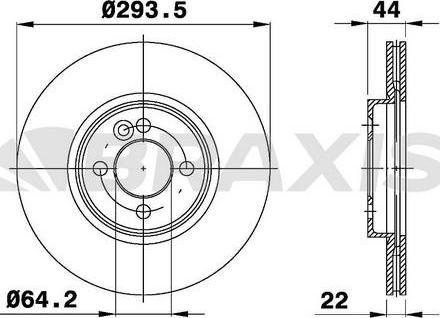 Braxis AE0359 - Спирачен диск vvparts.bg