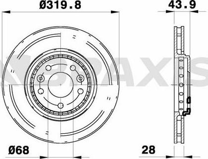 Braxis AE0350 - Спирачен диск vvparts.bg