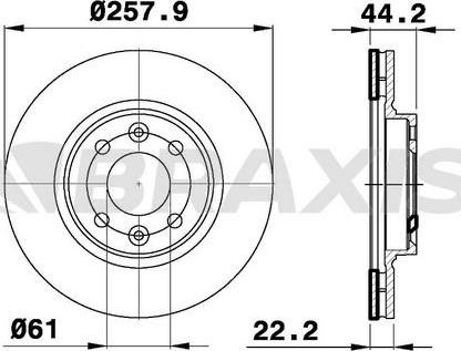 Braxis AE0351 - Спирачен диск vvparts.bg