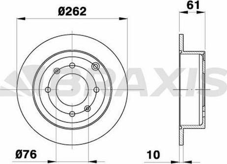 Braxis AE0369 - Спирачен диск vvparts.bg