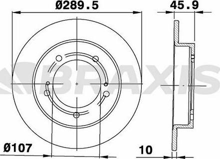 Braxis AE0361 - Спирачен диск vvparts.bg