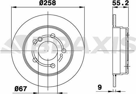 Braxis AE0362 - Спирачен диск vvparts.bg