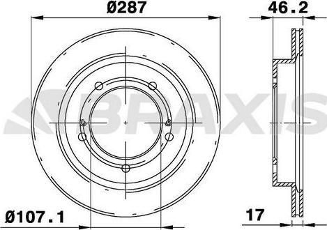 Braxis AE0300 - Спирачен диск vvparts.bg