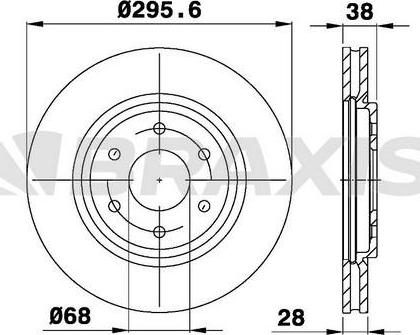 Braxis AE0310 - Спирачен диск vvparts.bg