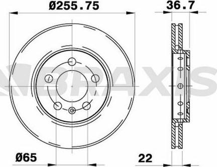 Braxis AE0312 - Спирачен диск vvparts.bg