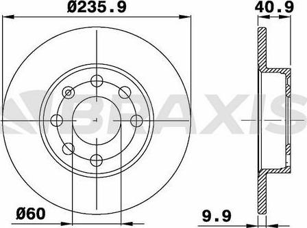 Braxis AE0384 - Спирачен диск vvparts.bg