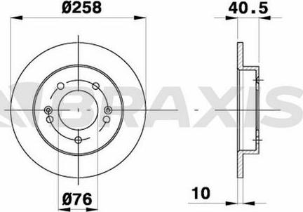 Braxis AE0386 - Спирачен диск vvparts.bg