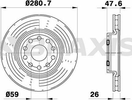 Braxis AE0383 - Спирачен диск vvparts.bg