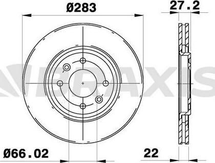 Braxis AE0334 - Спирачен диск vvparts.bg