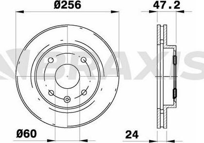 Braxis AE0336 - Спирачен диск vvparts.bg