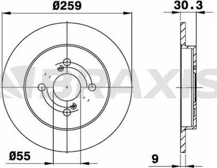 Braxis AE0327 - Спирачен диск vvparts.bg