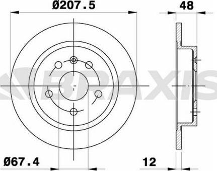 Braxis AE0370 - Спирачен диск vvparts.bg