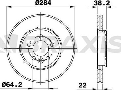 Braxis AE0249 - Спирачен диск vvparts.bg