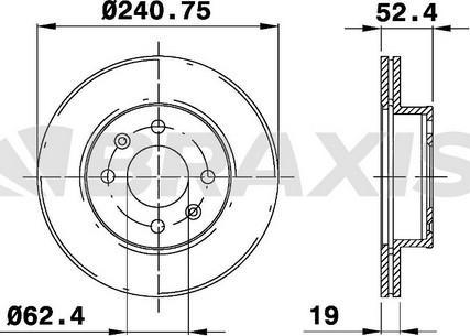 Braxis AE0244 - Спирачен диск vvparts.bg