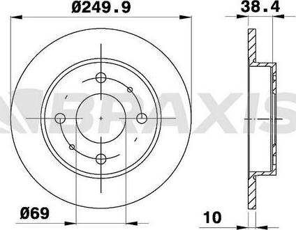 Braxis AE0246 - Спирачен диск vvparts.bg