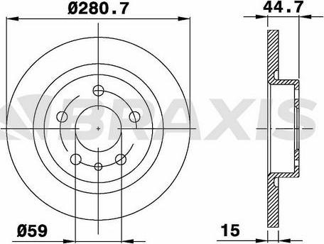 Braxis AE0241 - Спирачен диск vvparts.bg