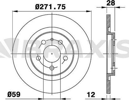 Braxis AE0254 - Спирачен диск vvparts.bg