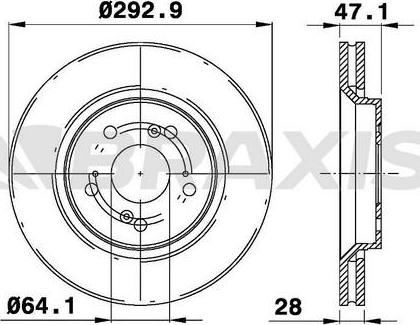 Braxis AE0255 - Спирачен диск vvparts.bg