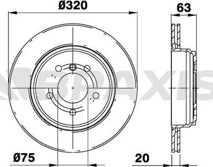 Braxis AE0268 - Спирачен диск vvparts.bg