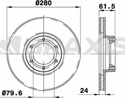 Delphi BG3553 - Спирачен диск vvparts.bg