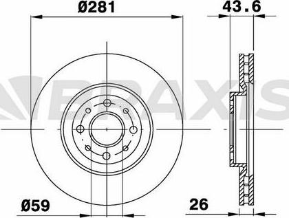 Braxis AE0235 - Спирачен диск vvparts.bg