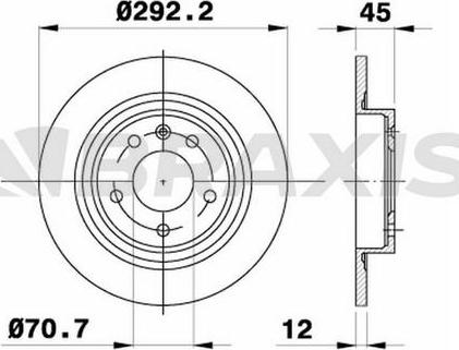 Braxis AE0233 - Спирачен диск vvparts.bg