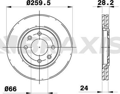 Ashuki 112-398A - Спирачен диск vvparts.bg