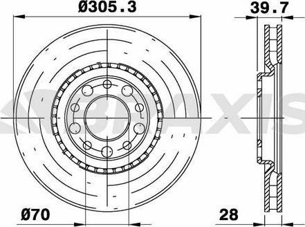 Braxis AE0220 - Спирачен диск vvparts.bg