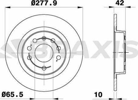 Braxis AE0742 - Спирачен диск vvparts.bg