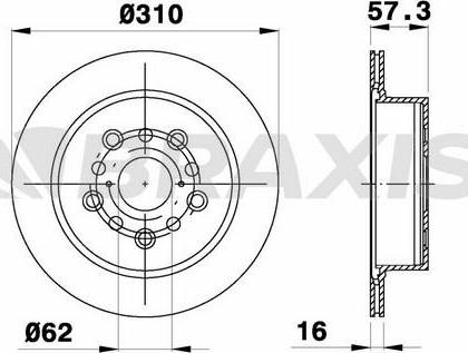 Braxis AE0759 - Спирачен диск vvparts.bg