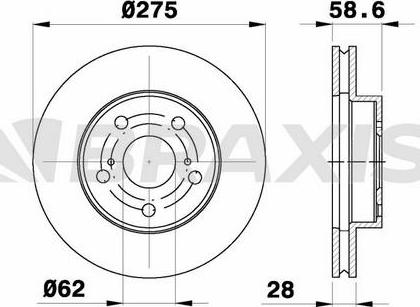 Braxis AE0758 - Спирачен диск vvparts.bg