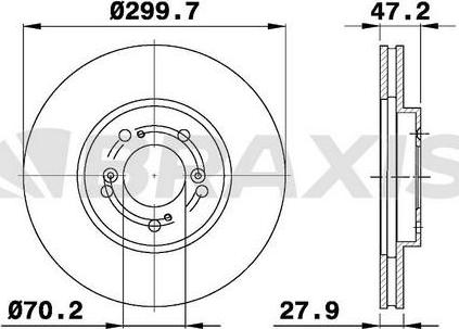 Braxis AE0753 - Спирачен диск vvparts.bg