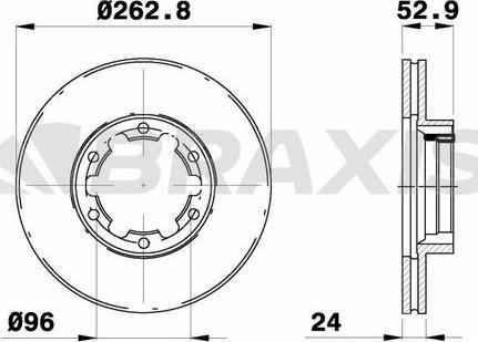 Braxis AE0757 - Спирачен диск vvparts.bg