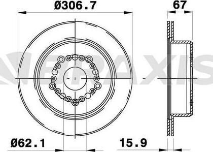 Braxis AE0764 - Спирачен диск vvparts.bg