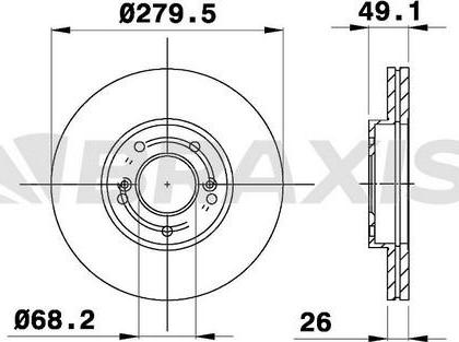 Braxis AE0701 - Спирачен диск vvparts.bg