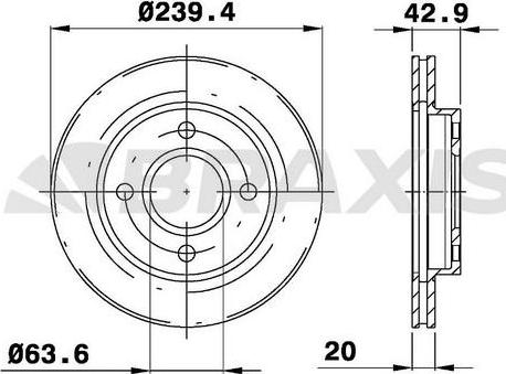 Braxis AE0715 - Спирачен диск vvparts.bg