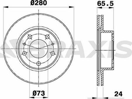 Braxis AE0718 - Спирачен диск vvparts.bg