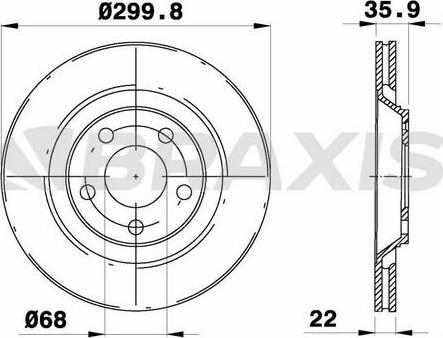 Braxis AE0785 - Спирачен диск vvparts.bg