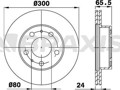 Braxis AE0728 - Спирачен диск vvparts.bg