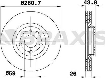 Braxis AE0774 - Спирачен диск vvparts.bg